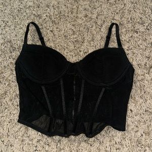 forever 21 black corset top